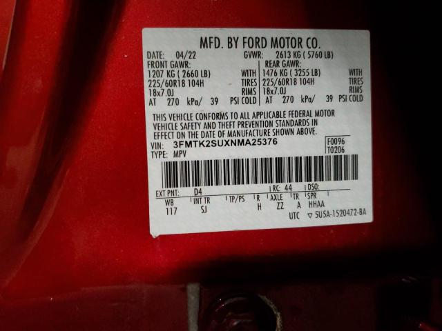 3FMTK2SUXNMA25376 2022 FORD MUSTANG - Image 13