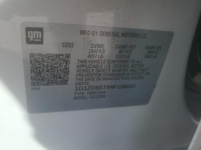 2022 CHEVROLET MALIBU  LT - 1G1ZD5ST9NF126693