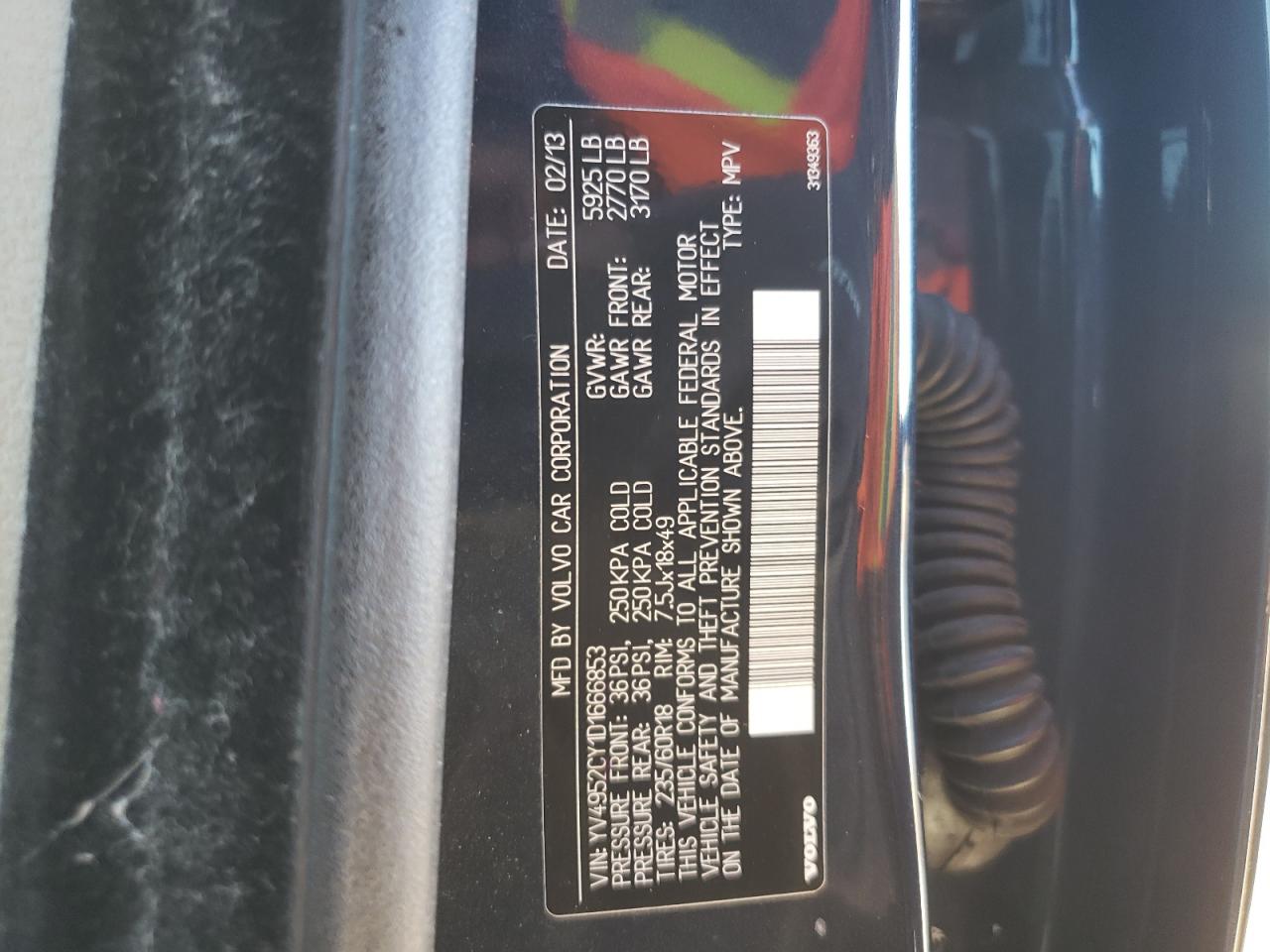 YV4952CY1D1666853 2013 Volvo Xc90 3.2