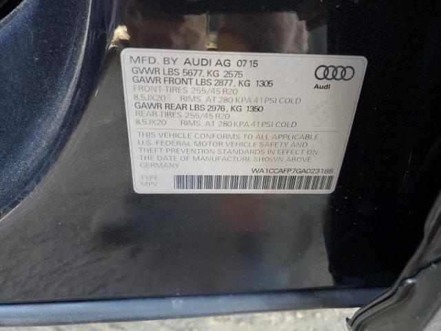 WA1CCAFP7GA023188 | 2016 AUDI SQ5 PREMIU