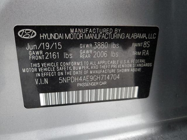 2016 Hyundai Elantra Se VIN: 5NPDH4AE9GH714704 Lot: 39510874