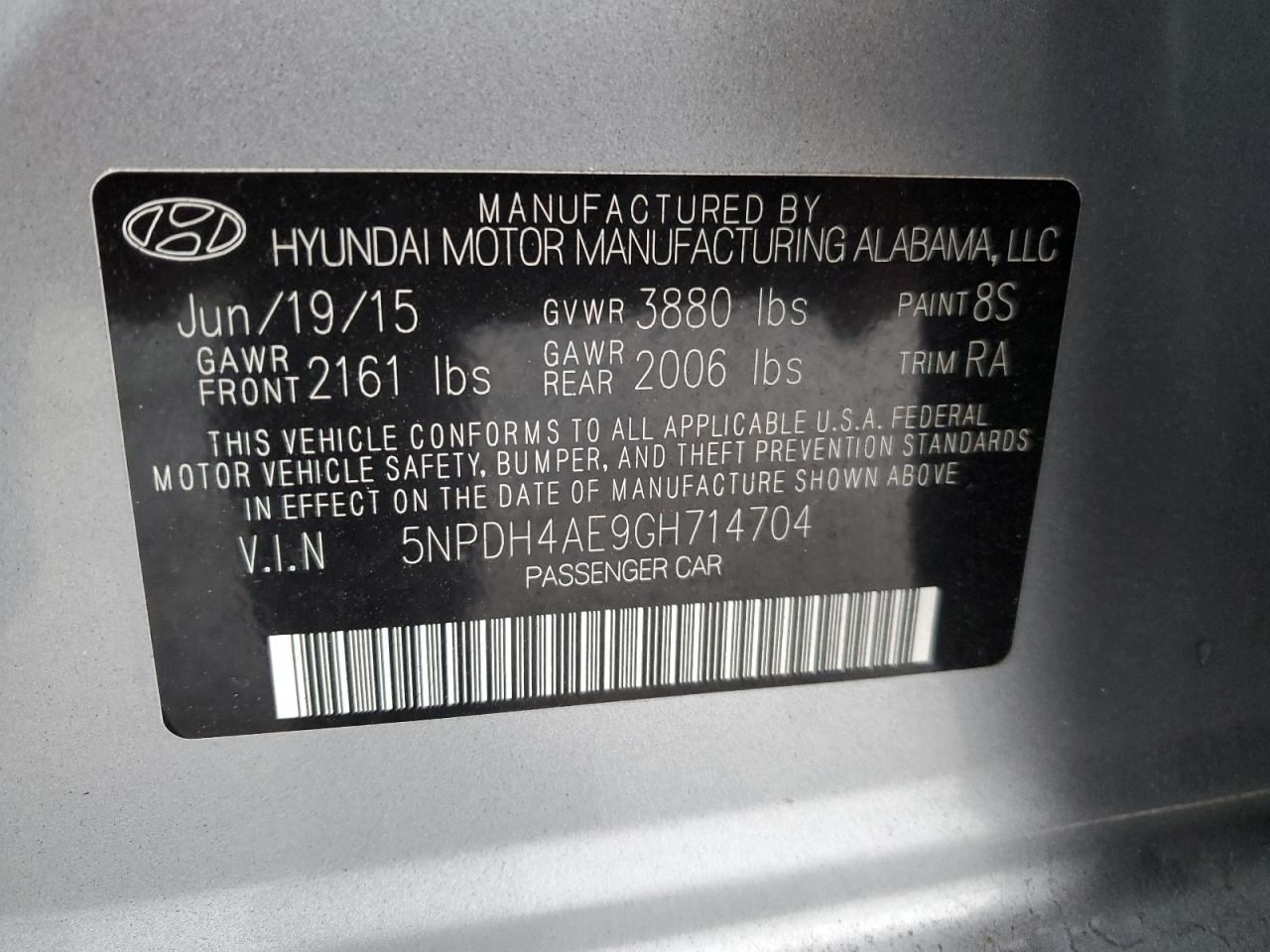 5NPDH4AE9GH714704 2016 Hyundai Elantra Se