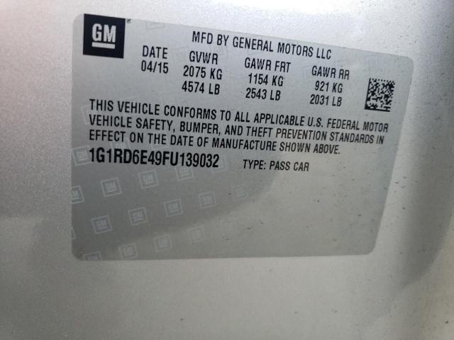 VIN 1G1RD6E49FU139032 2015 Chevrolet Volt no.12