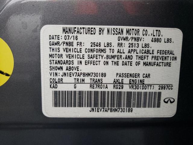 2017 INFINITI Q50 PREMIU - JN1EV7AP8HM730189