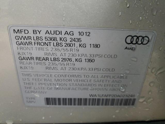 VIN WA1LFAFP2DA023246 2013 Audi Q5, Premium Plus no.12