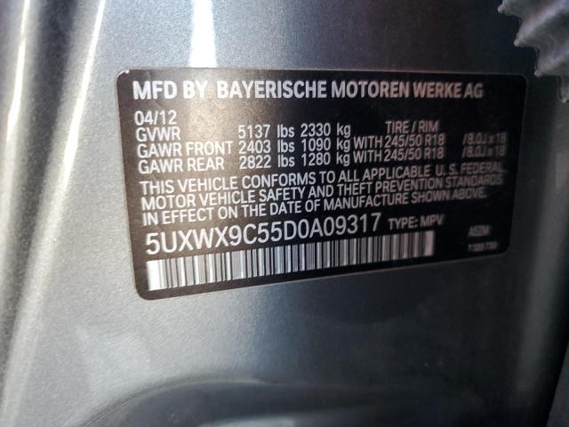 VIN 5UXWX9C55D0A09317 2013 BMW X3, Xdrive28I no.13