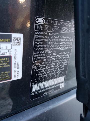 2020 LAND ROVER RANGE ROVE - SALWS2RU1LA889422