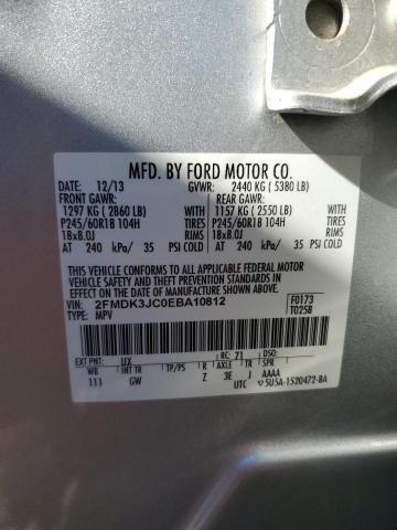 2FMDK3JC0EBA10812 | 2014 FORD EDGE SEL