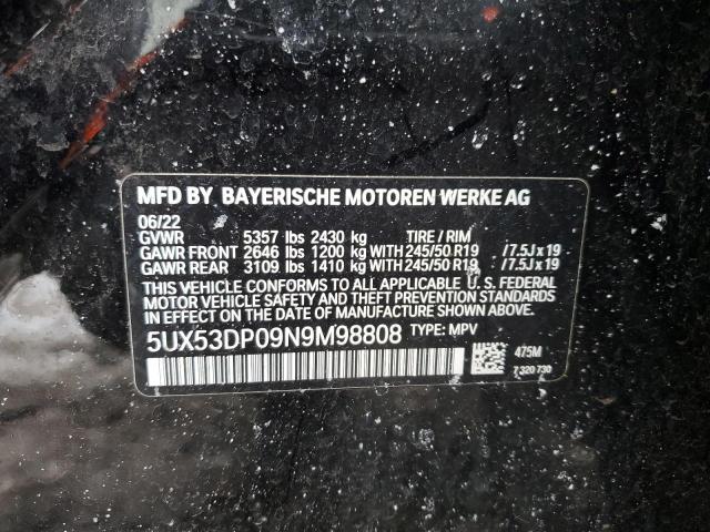 5UX53DP09N9M98808 2022 BMW X3, photo no. 13