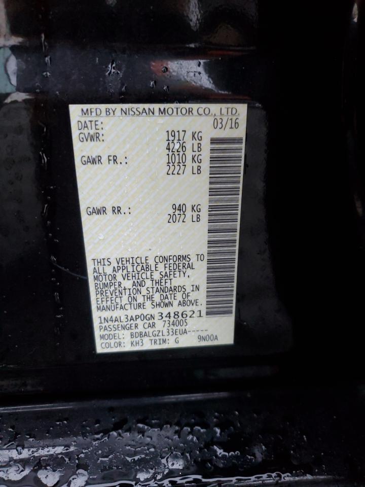 1N4AL3AP0GN348621 NISSAN ALTIMA 2016
