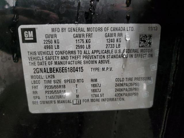 2GNALBEK6E6180415 | 2014 CHEVROLET EQUINOX LT