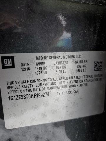2017 CHEVROLET MALIBU LT 1G1ZE5ST0HF199274