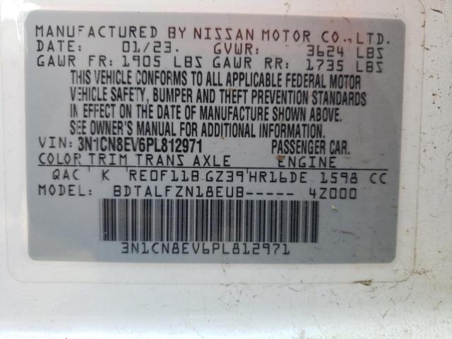 3N1CN8EV6PL812971 Nissan VERSA SV