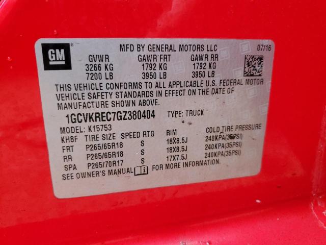 2016 CHEVROLET SILV1500 4 - 1GCVKREC7GZ380404