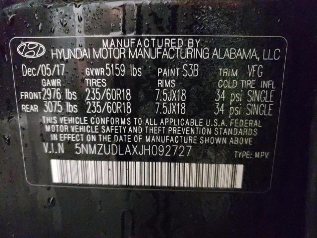 2018 HYUNDAI SANTA FE S - 5NMZUDLAXJH092727