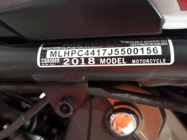 2018 HONDA CBR500 R MLHPC4417J5500156