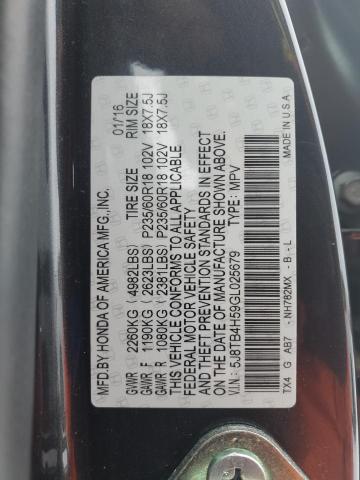 5J8TB4H59GL025679 | 2016 Acura rdx technology