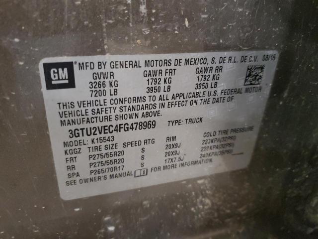 2015 GMC SIERRA K15 - 3GTU2VEC4FG478969
