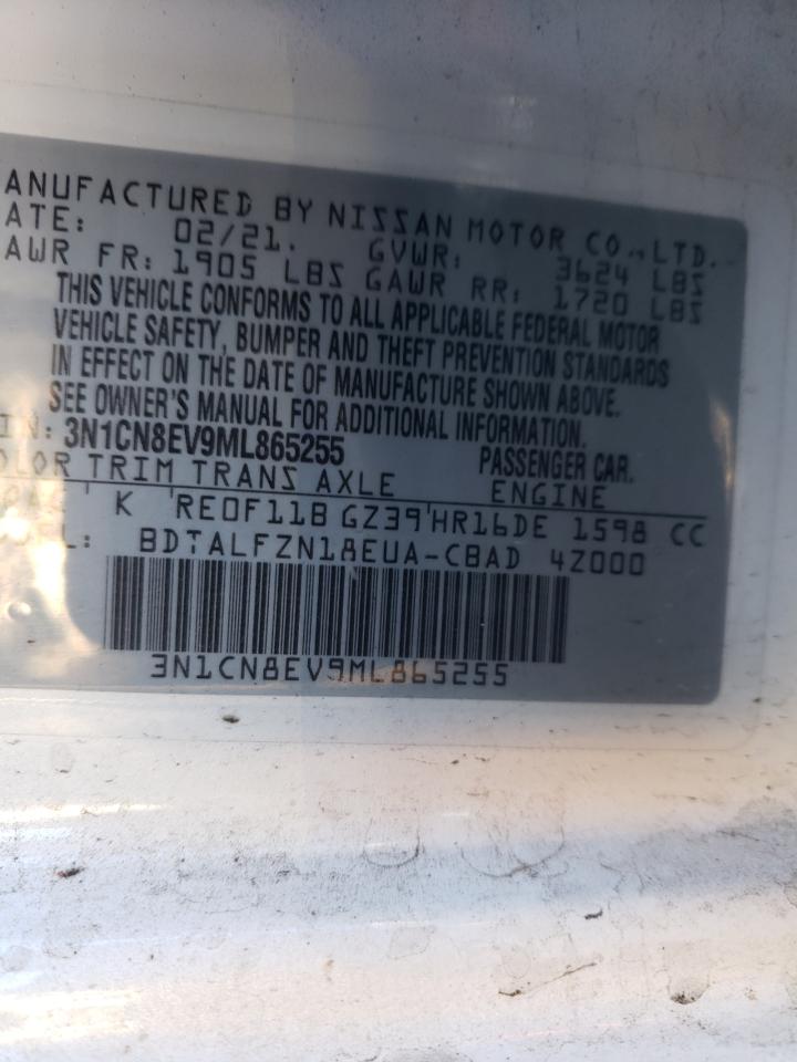 3N1CN8EV9ML865255 2021 Nissan Versa Sv 3N1CN8EV9ML865255 2021 Nissan Versa Sv