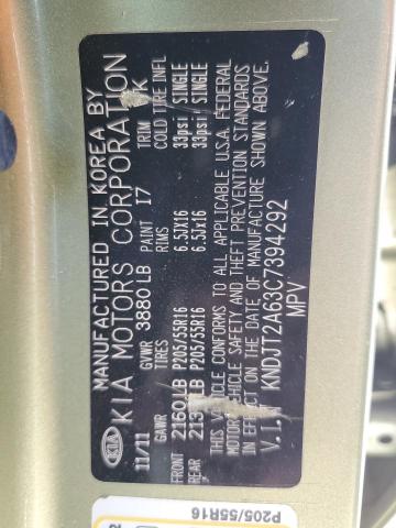 2012 Kia Soul + VIN: KNDJT2A63C7394292 Lot: 40063044