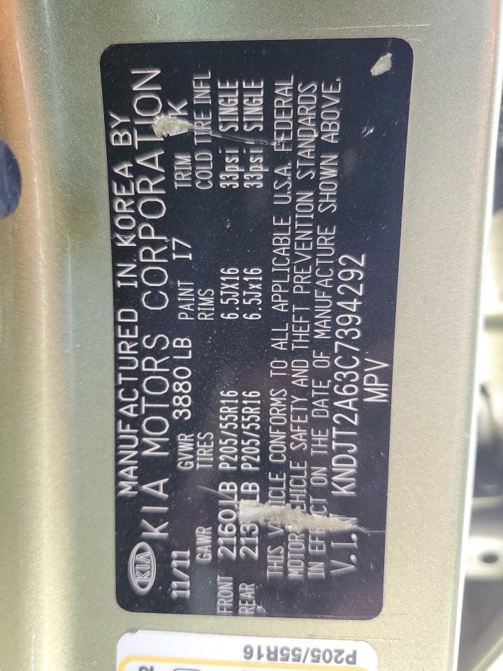 KNDJT2A63C7394292 2012 Kia Soul +