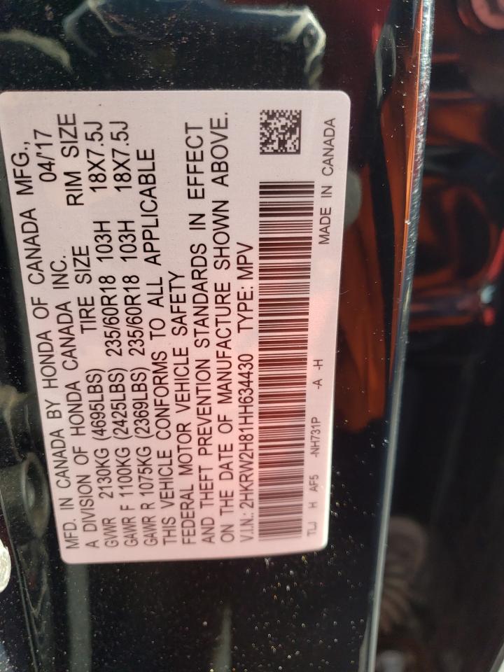 2HKRW2H81HH634430 HONDA CRV 2017