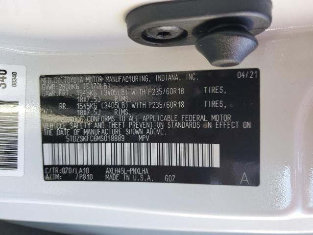 5TDZSKFC6MS018889 2021 TOYOTA SIENNA, photo no. 13