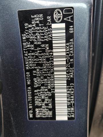 2019 TOYOTA COROLLA L - 2T1BURHE1KC231242