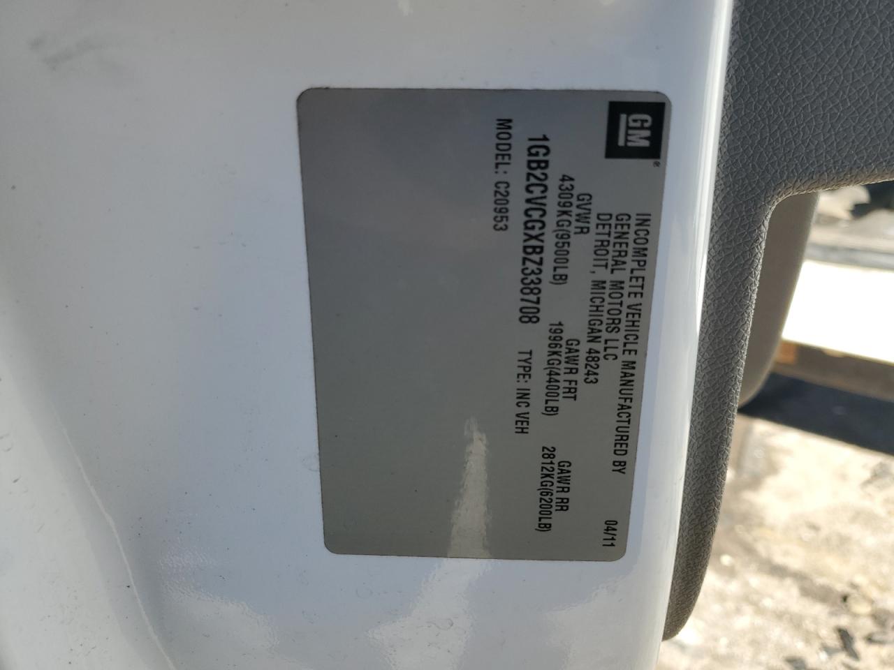 1GB2CVCGXBZ338708 2011 Chevrolet Silverado C2500 Heavy Duty