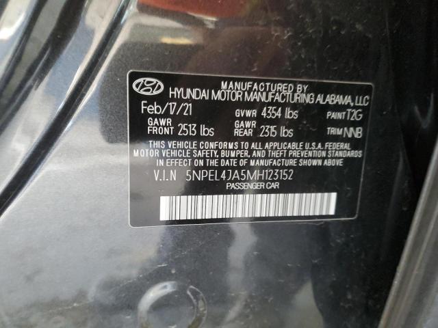 2021 Hyundai Sonata Sel VIN: 5NPEL4JA5MH123152 Lot: 49252414