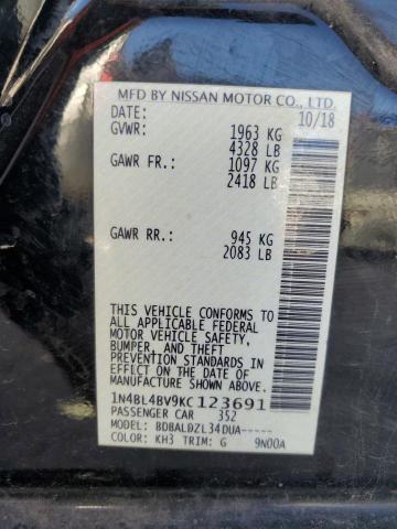 2019 NISSAN ALTIMA S 1N4BL4BV9KC123691