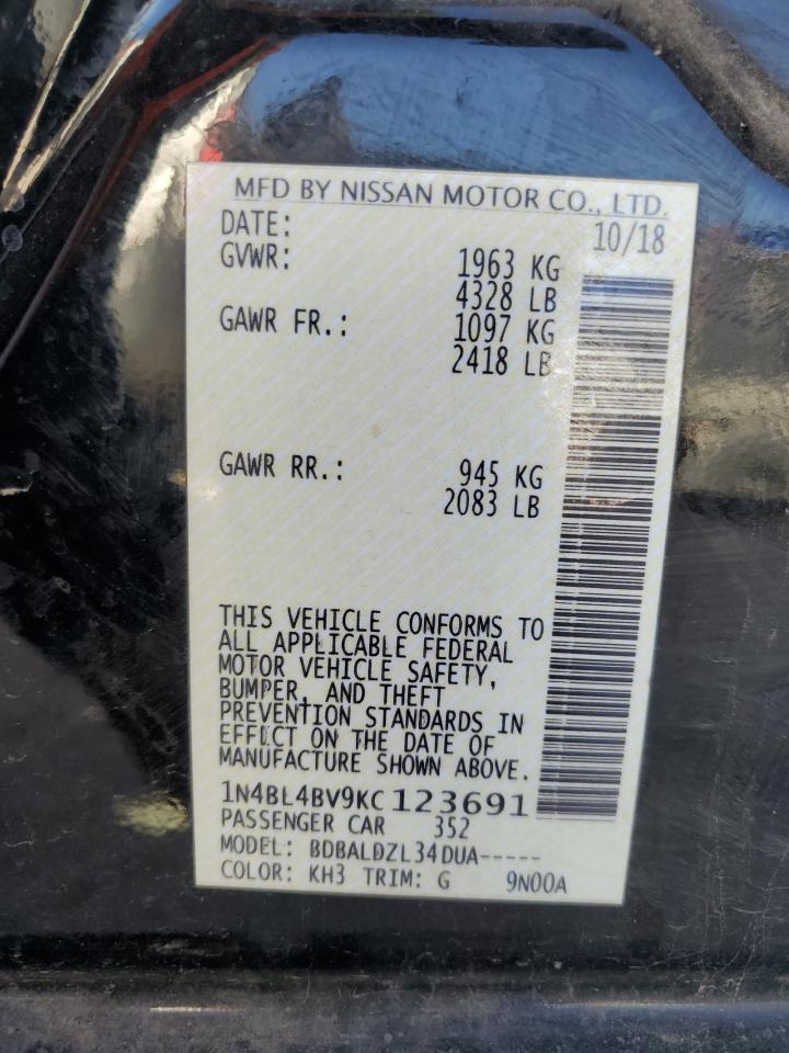 1N4BL4BV9KC123691 NISSAN ALTIMA 2019