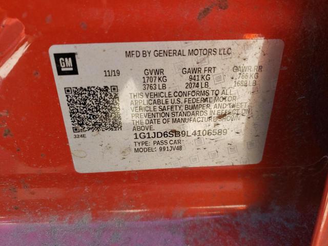 1G1JD6SB9L4106589 | 2020 CHEVROLET SONIC LT