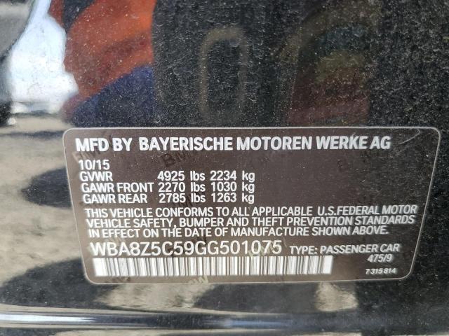  BMW 3 SERIES 2016 Чорний