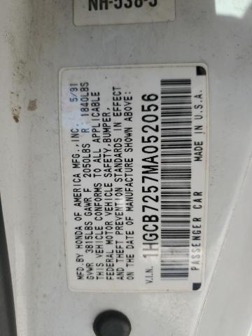 1HGCB7257MA052056 1991 Honda Accord Lx