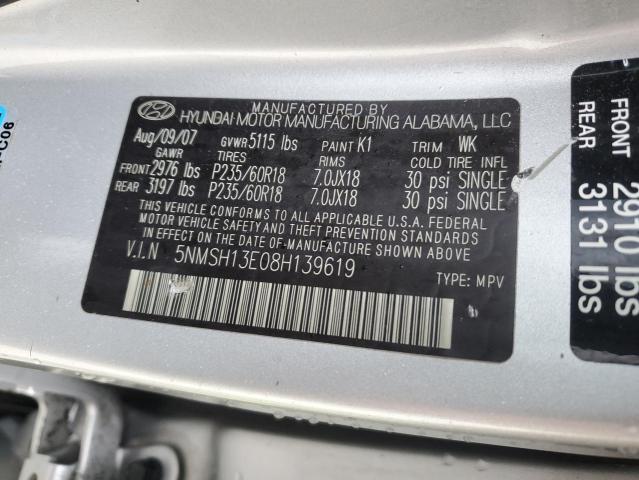 VIN 1N4AL3AP9JC238668 2008 HYUNDAI SANTA FE no.13