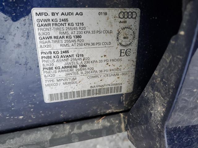 WA1FNAFY7K2059224 2019 AUDI Q5, photo no. 13