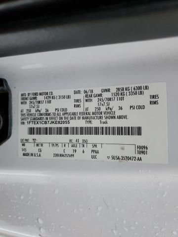 1FTEX1CB7JKE82055 | 2018 FORD F150 SUPER