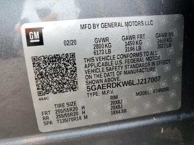 2020 BUICK ENCLAVE AV - 5GAERDKW6LJ217007