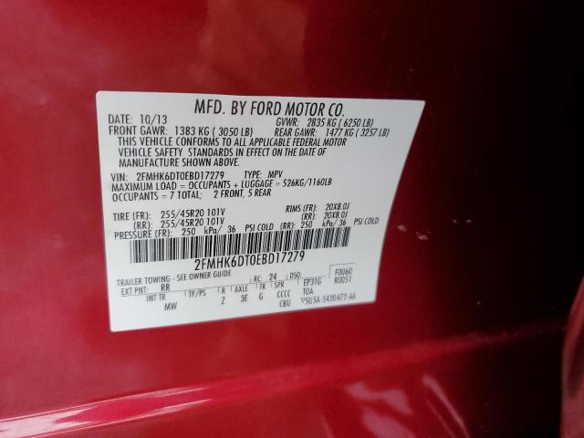 2FMHK6DT0EBD17279 | 2014 FORD FLEX LIMIT