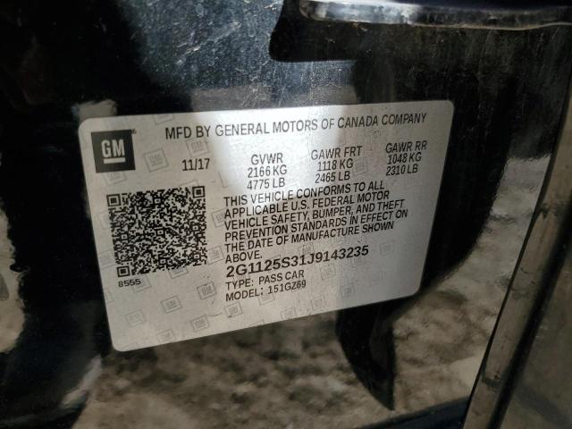 2018 CHEVROLET IMPALA PRE 2G1125S31J9143235