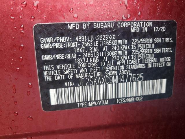2021 SUBARU FORESTER T - JF2SKAXC9MH477625