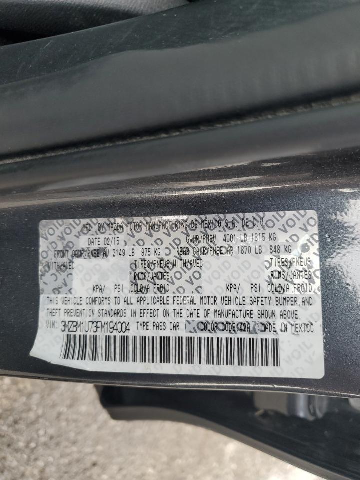 3MZBM1U73FM194004 2015 Mazda 3 Sport