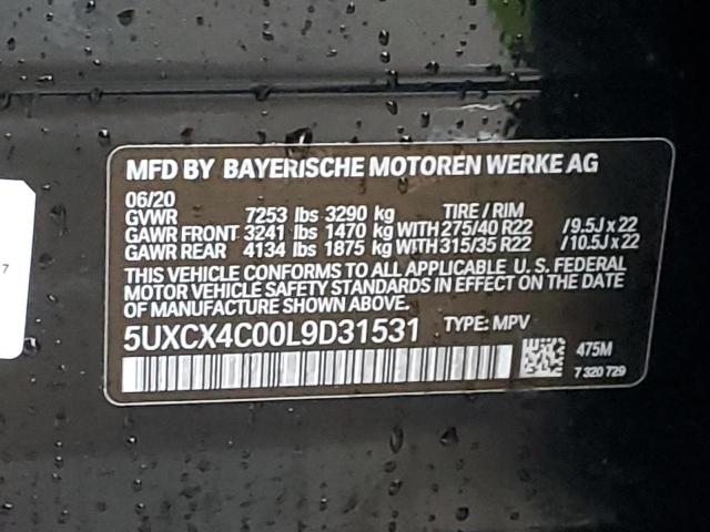 VIN 5UXCX4C00L9D31531 2020 BMW X7, Xdrive50I no.12