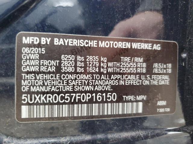 VIN 5UXKR0C57F0P16150 2015 BMW X5, Xdrive35I no.14