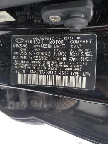 KM8JN72D09U114547 | 2009 Hyundai tucson se