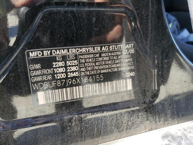 2006 Mercedes-Benz E 350 4Matic VIN: WDBUF87J96X184155 Lot: 54784874