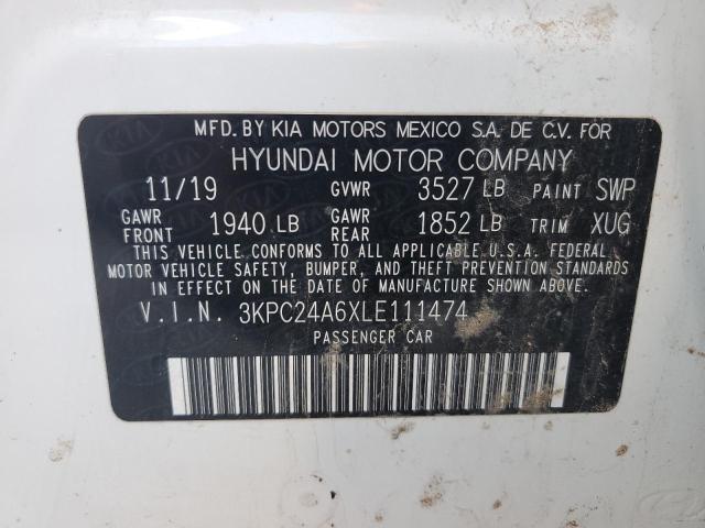 3KPC24A6XLE111474 | 2020 HYUNDAI ACCENT SE