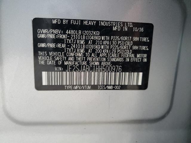 JF2SJABC1HH500976 2017 Subaru Forester 2.5I