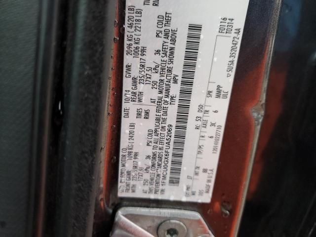 2015 Ford Escape Se VIN: 1FMCU0GX6FUA52069 Lot: 37578234